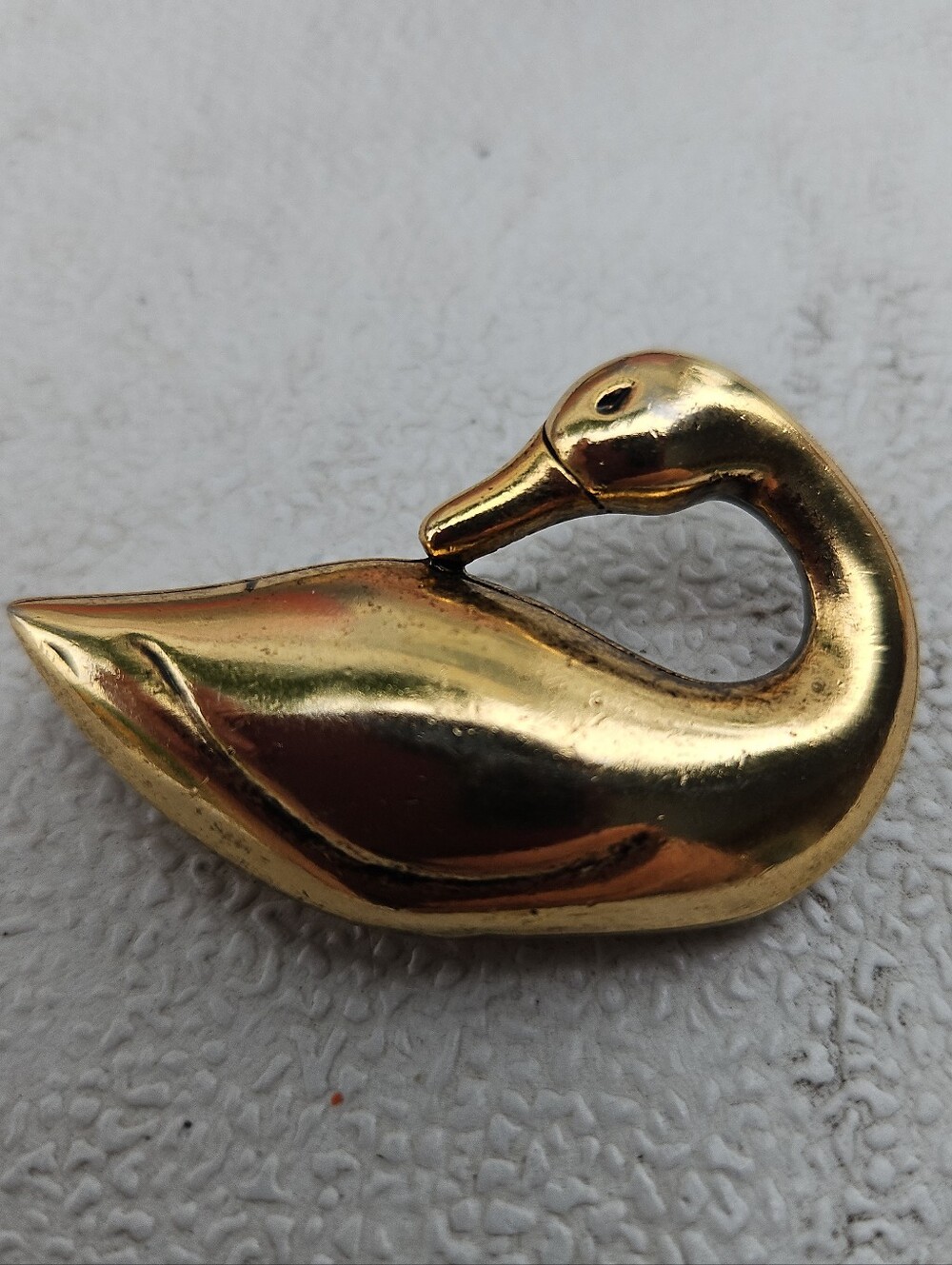 Brass Goose Brooch Pin - Unbranded